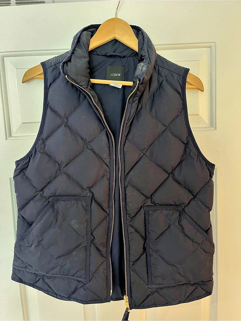 J.Crew Excursion Quilted Down Vest Black Medium